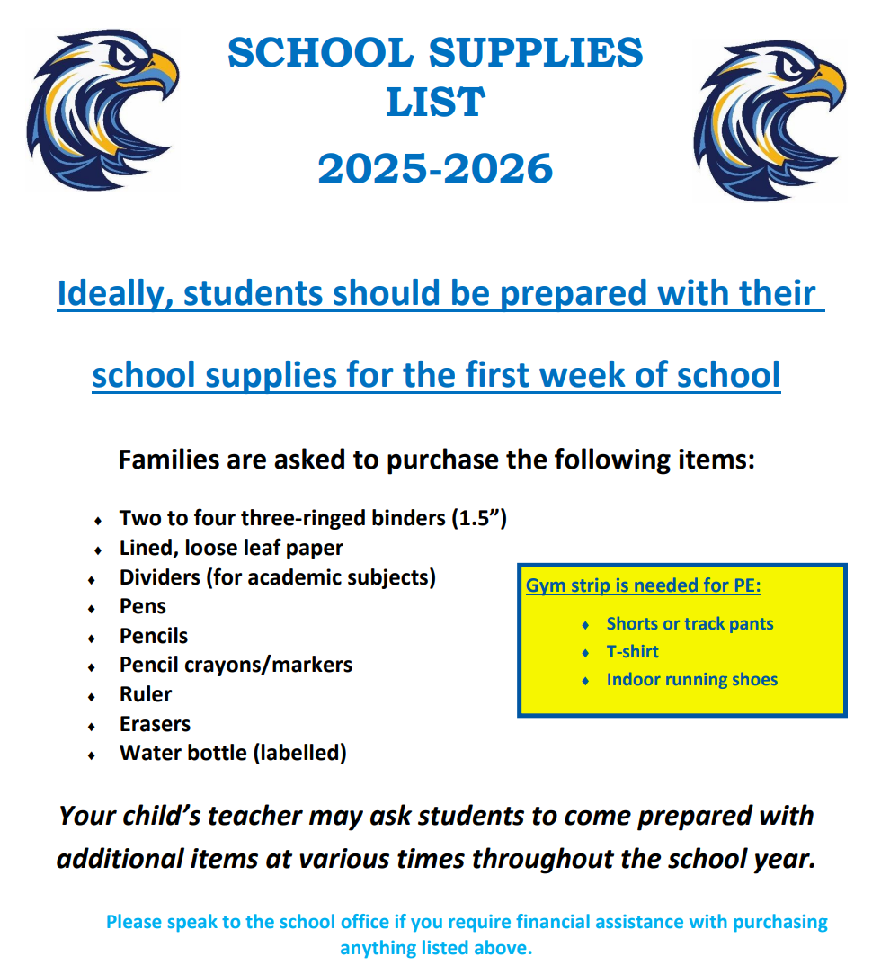 2025 26SchoolSupples
